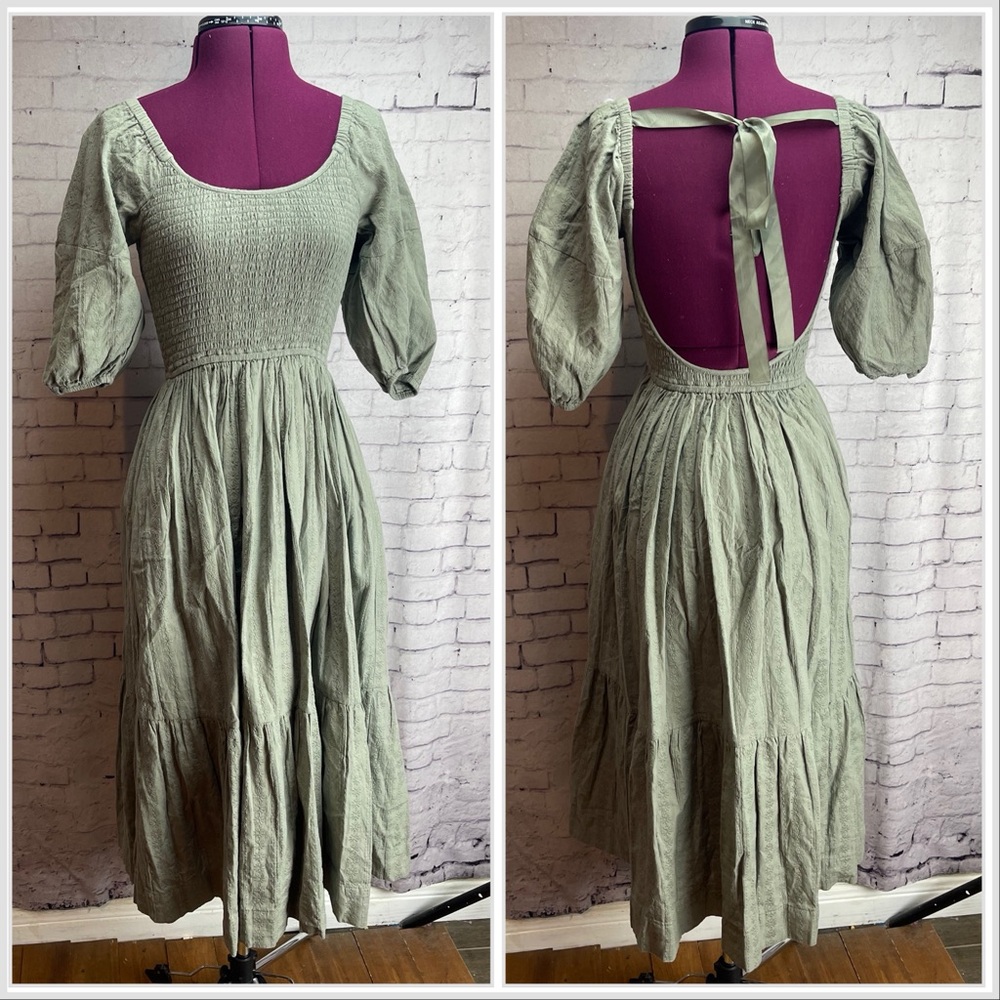 Laude the label size XXS/XS green Frida midi dress
